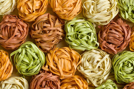 Colorful pasta