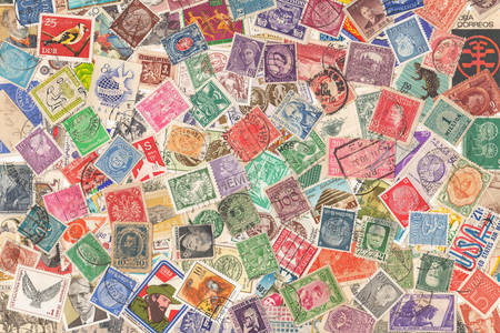 Colección de sellos postales antiguos
