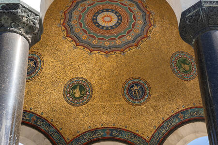 Colorful mosaic in the Kaiser Wilhelm Memorial Church