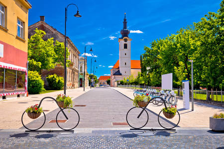 Rua na cidade de Koprivnitsa