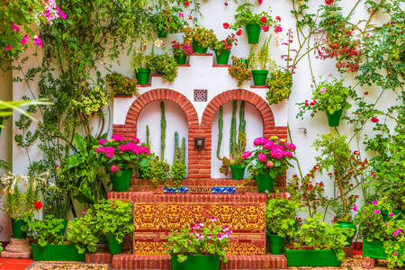 Blumenhäuser in Cordoba