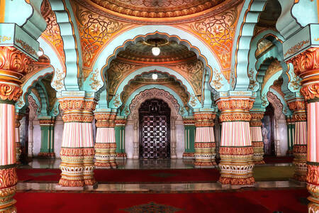 Interieur van het Mysore-paleis