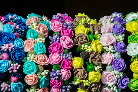Kwiaty z tkaniny