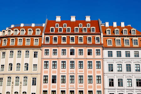 Fassaden von Häusern in Dresden