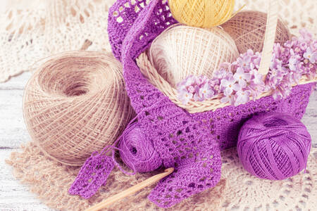 Lilac yarn