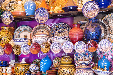 Moroccan ceramics in Asilah