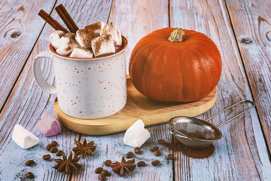 Pumpkin Latte with Marshmallows