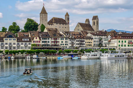 Rapperswil-Jona on the shores of Lake Zurich