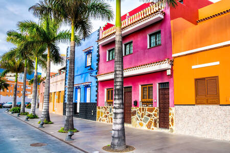 Farebné domy v Puerto de la Cruz