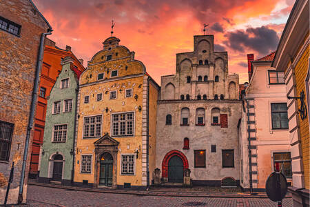 Riga'daki eski binalar
