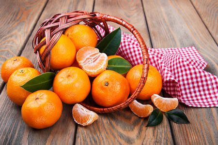 Tangerines on the table