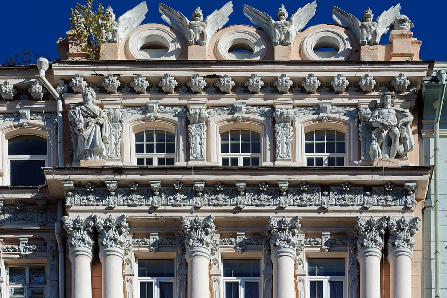 Facade of an old building, Kyiv