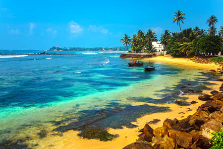 Costa oceánica de Sri Lanka