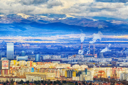 Panorama of Sofia city