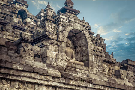Starověký buddhistický chrám Borobudur