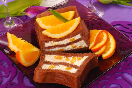 Cake with oranges