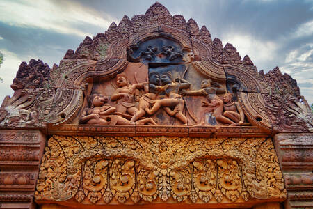 Płaskorzeźby w Angkor Wat
