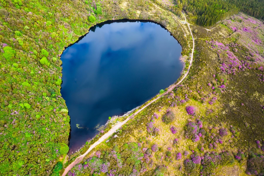 Clogheen'deki Bay Lough gölü