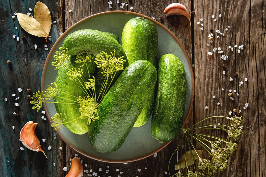 Salted cucumbers
