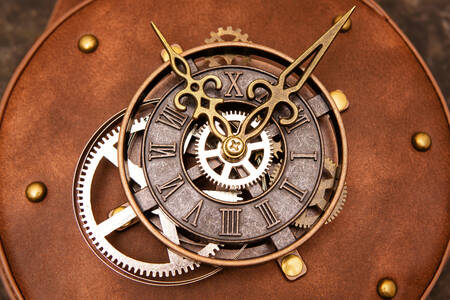 Close-up of a clockwork