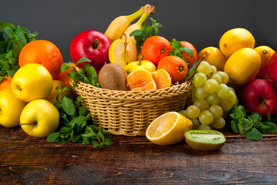 Various fruits on the table