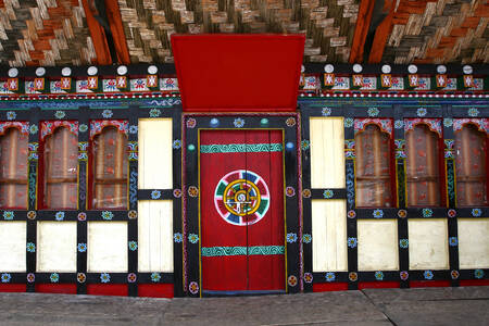 Maison traditionnelle au Bhoutan