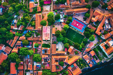 Maisons sur l'île de Gorée