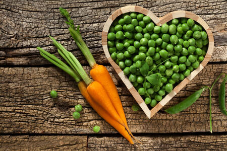 Green peas and carrots