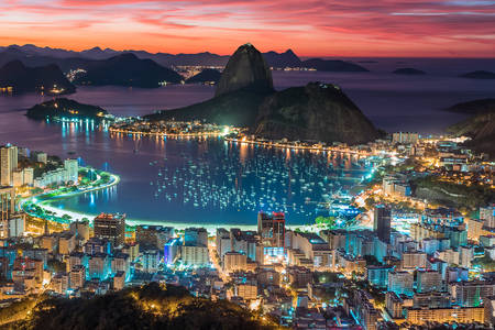Zachód słońca w Rio de Janeiro