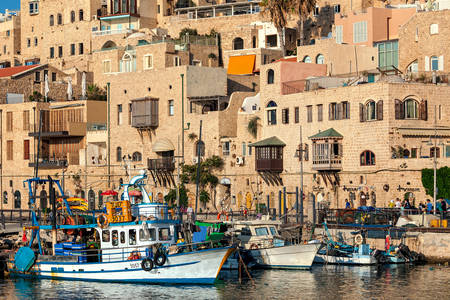 Rybárske člny v prístave Jaffa