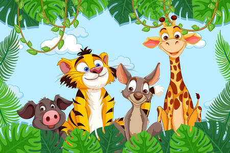 Animals in the jungle