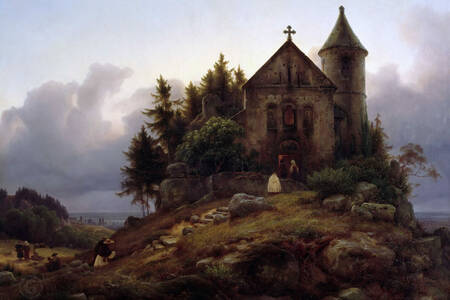 Carl Friedrich Lessing: The Forest Chapel