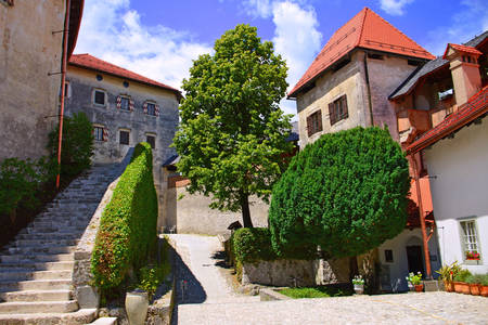 Cortile del castello di Bled
