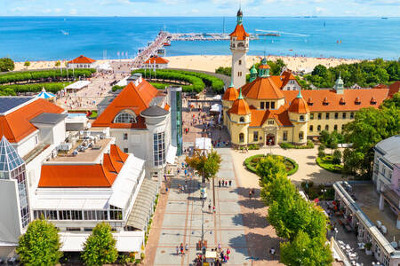 Aerial view of the city of Sopot