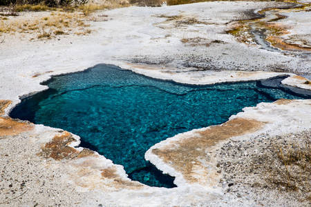Hot springs in Yellowstone Park