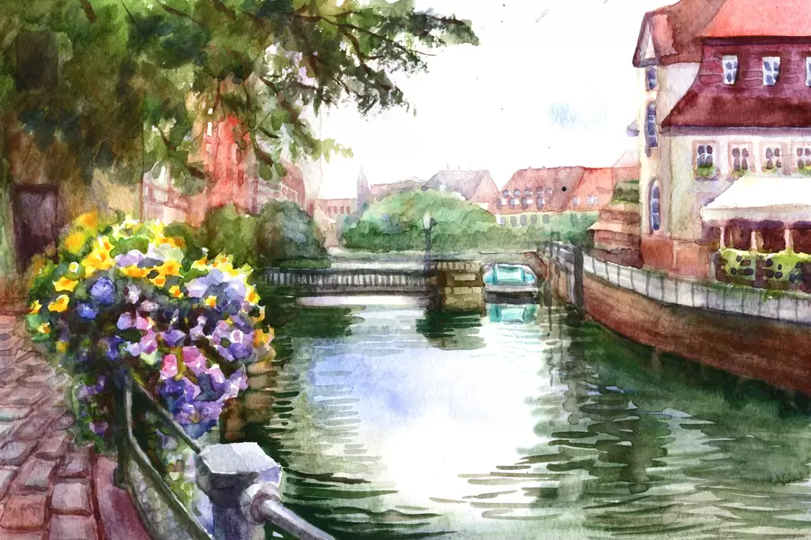 Stad aan de rivier