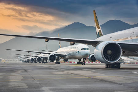 Flotte d'avions à Hong Kong