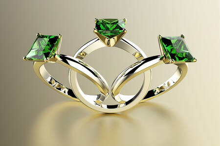 Prstene so smaragdmi