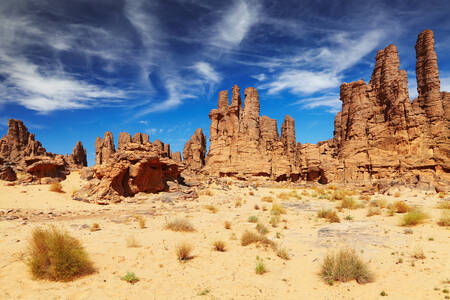 Sahara desert rocks