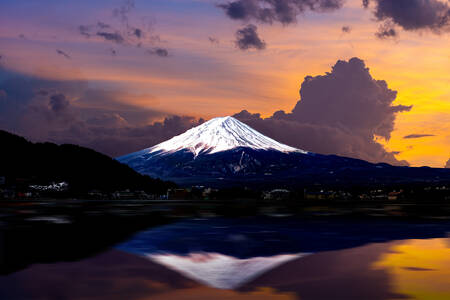 Stratovolcano Mount Fuji