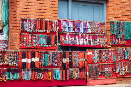 Souvenirs on the street in Kathmandu