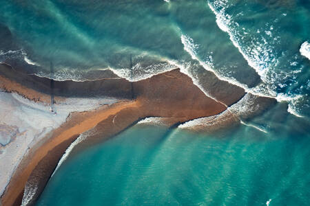 Waves on Antalya beach