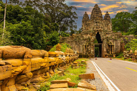 Historische poort in Siem Reap