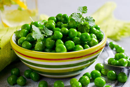 Petits pois à la menthe