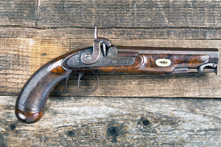 Antique percussion pistol