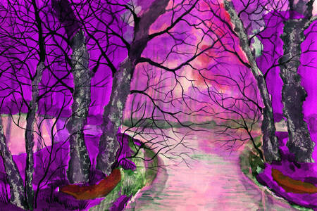 Љубичасти пејзаж