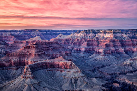 Solnedgang i Grand Canyon Park