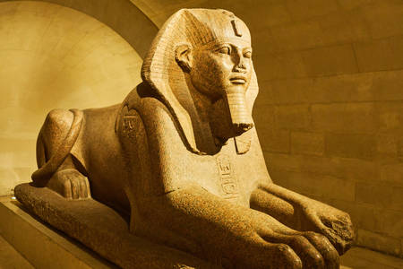 Esfinge egípcia no Louvre