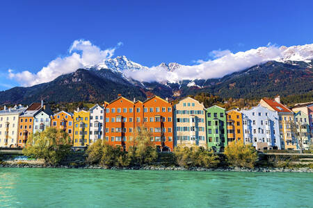 Fargerike hus i Innsbruck