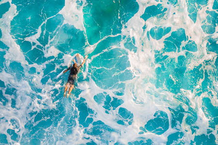 Surfer in the ocean